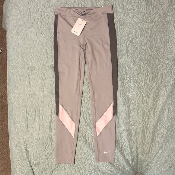Nike Other - Nike Light Gray and Pink Active Leggings